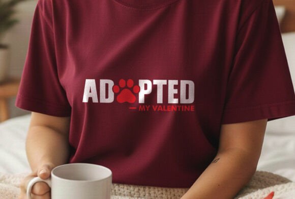 Adopted My Valentine Love Rescue Tshirt Graphics for Local Branding