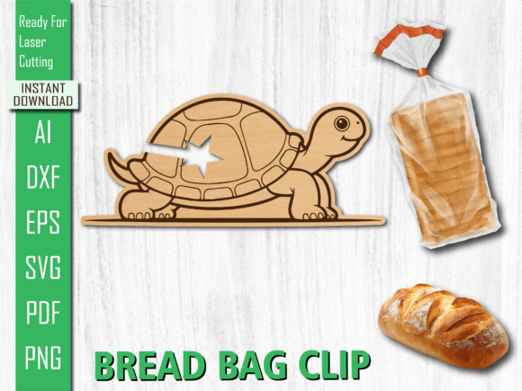 Animal Laser Cut Turtle Bread Bag Clip for Home Decor