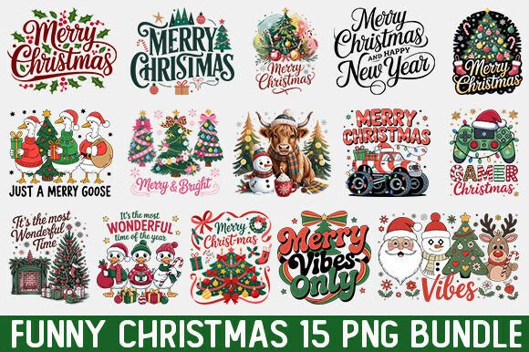Funny Christmas Png Design for T-Shirt Graphics