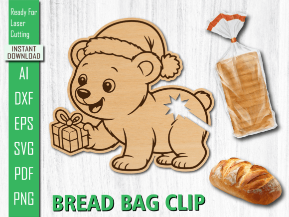 Laser Animal Cute Bear Bread Clip Design Review