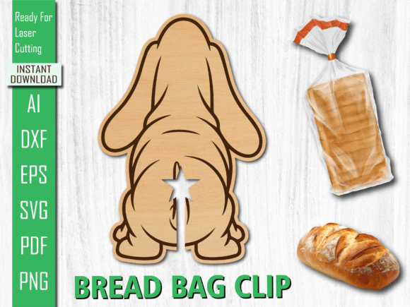 Laser Cut Back Dachshund Dog Bread Clip for Other Art Amp