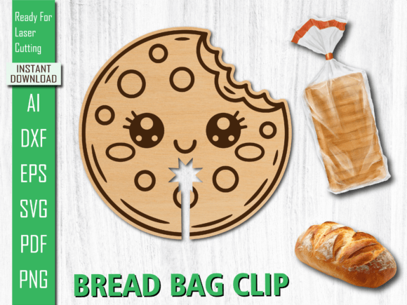 Laser Cut Bakery Cookie Bread Bag Clip