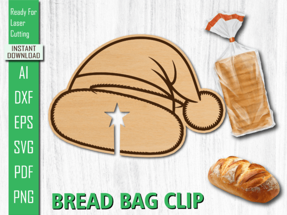 Laser Cut Christmas Santa Hat Bread Clip for Other Art Amp