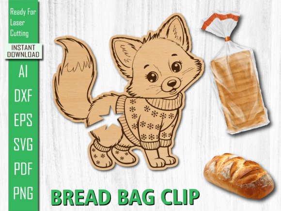 Laser Cut Woodland Fox Bread Clip Design Review