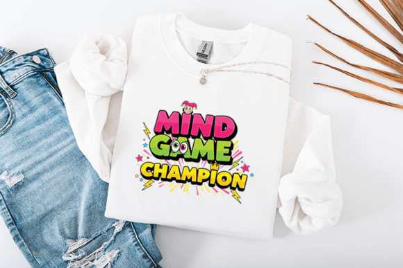 Mind Game Champion Funny Cartoon Graphics for T-Shirt Designs