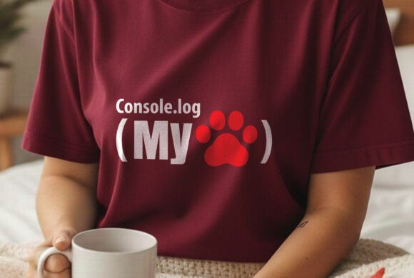 My Heart in Console Log Coding Love SVG for T-Shirt Designs and Graphics