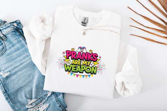 Pranks Are My Weapon Funny Cartoon Graphics for T-Shirt Designs