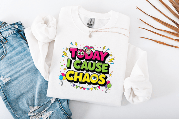 Today I Cause Chaos Funny Party Design for T-Shirt Graphics
